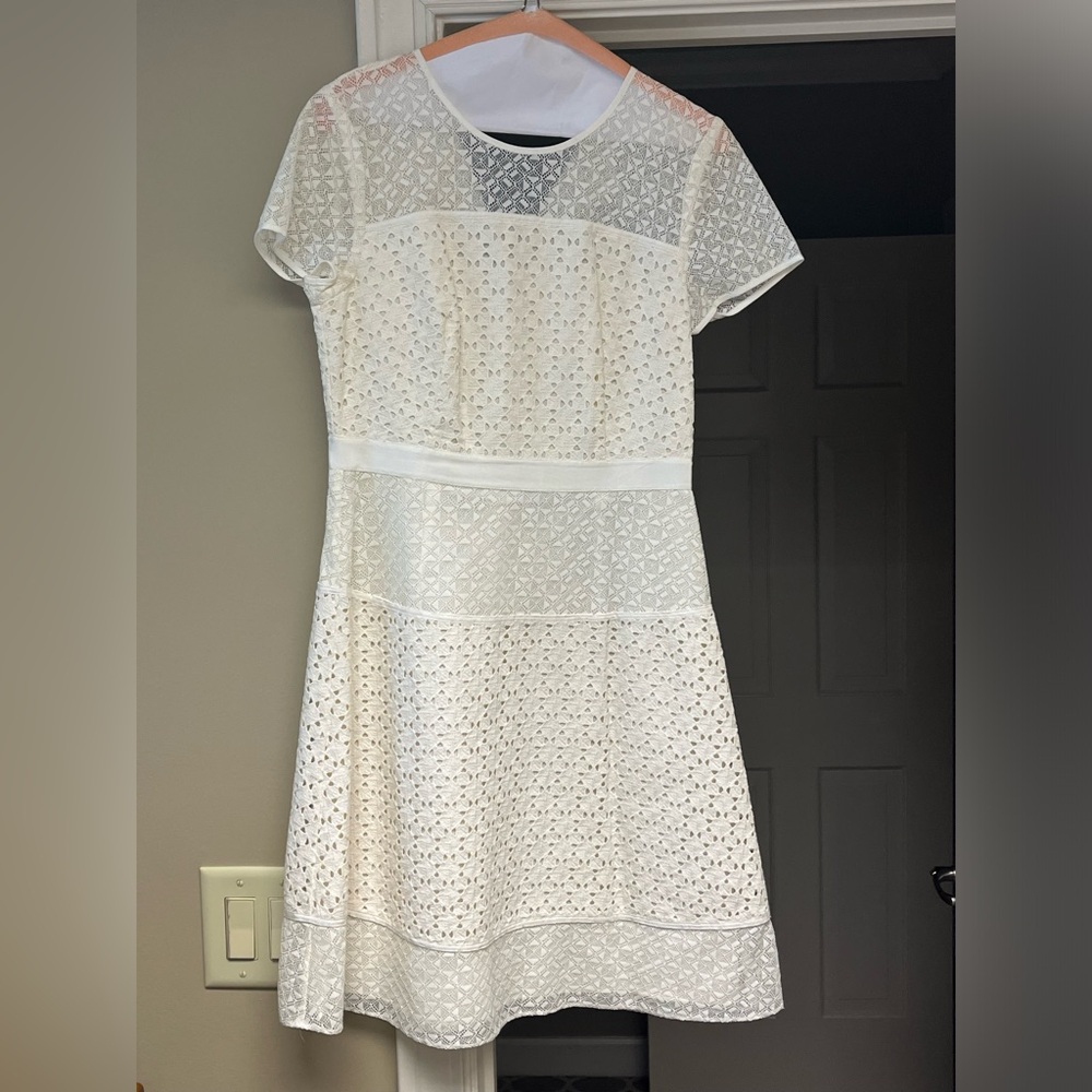 Ivory Lace Spring dress Banana Republic